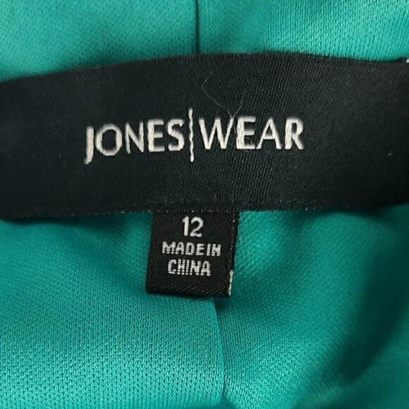 Jones Wear Women's Blue, Green Floral Side Zip Lined A-Line Skirt Size 12 (NWT) - Picture 9 of 11